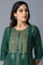 Dark Green A-Line kurta-Pant Set