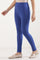 Blue Solid Skinny Fit Cotton Tights With Elasticated Waistband