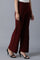 Maroon Flared Kurta With Bandani & Tie-Dye Detail