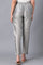 Silver Solid Trousers