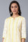 Yellow Round Neck Printed kurta