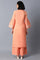 Bright Orange Khadi kurta