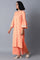 Bright Orange Khadi kurta