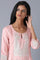 Blush Pink Embroidered Straight kurta