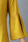 Yellow Round Neck Embellished kurta