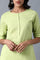 Green Round Neck Solid kurta