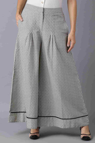 Grey Printed Culottes