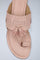 Pink Braided Kolhapuri Flats