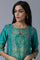 Leafy Green Tribal Print kurta