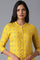 Yellow Printed kurta