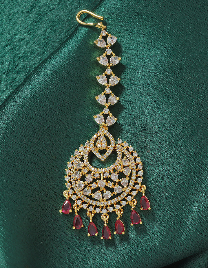 Designer Zirconia Maang Tikka