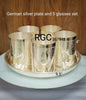 RGC German silver plate with 5 glasses set