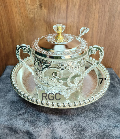 RGC post imported German silver plate with sugar pot