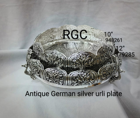 Antique German silver Urli plate