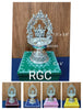 RGC antique German silver new kamakshi diya big size with 1 laminate peeta