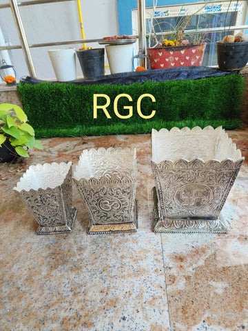 RGC Antique German Silver Tulasi Planter