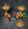 RGC antique oxide elephants with cup & lid