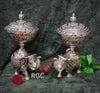 RGC antique oxide elephants with cup & lid
