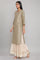 Sage Green Jacquard kurta with Embroidery