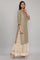 Sage Green Jacquard kurta with Embroidery