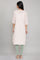 Ecru Straight kurta In Gathered Sleeves With Inner