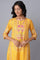 Yellow A-line Printed kurta