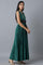 Dark Green Fusion Maxi Dress