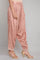 Dusty Pink Solid Draped Pants