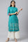 Teal Embroidered Kurta Set