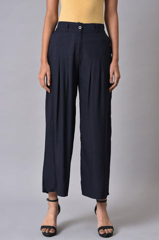 Blue Tailored Parallel Pants