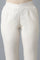 Beige Solid Straight Fit Cotton Trousers With Elasticated Waist