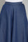 Blue Solid Flared Cotton Culottes With Drawstring Detail