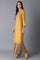 Yellow Straight Embroidered kurta