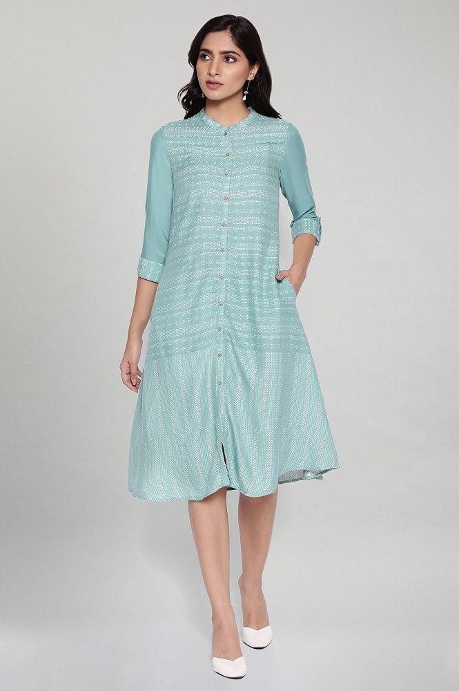 Asphalt Grey A-line Dobby kurta