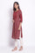 Dark Red Straight kurta