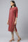 Syrah Red Straight Dobby kurta