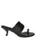 W Black Solid Round Toe Kitten Heel