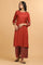 Red Modal Satin Solid kurta