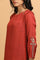 Red Modal Satin Solid kurta