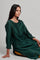 Dark Green Silk Chanderi Shirt kurta