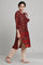 Red Ajrakh Print kurta