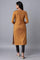 Dark Yellow A-line Winter Dress