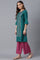 Blue kurta-Pink Palazzo Set