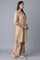 Beige kurta-Straight Palazzo Set