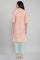 Pink Shantung Printed kurta