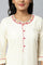 White Thread Embroidery Straight Kurta and Palazzo Set
