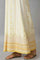 Aurelia Cream Gold kurta-Semi Flare Palazzo-Dupatta