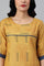 Mustard Kantha Printed Contemporary kurta