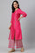 Bright Multicoloured Embroidered kurta With Front Slits