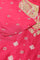 Plus Size Dark Pink Glitter Placement Print kurta